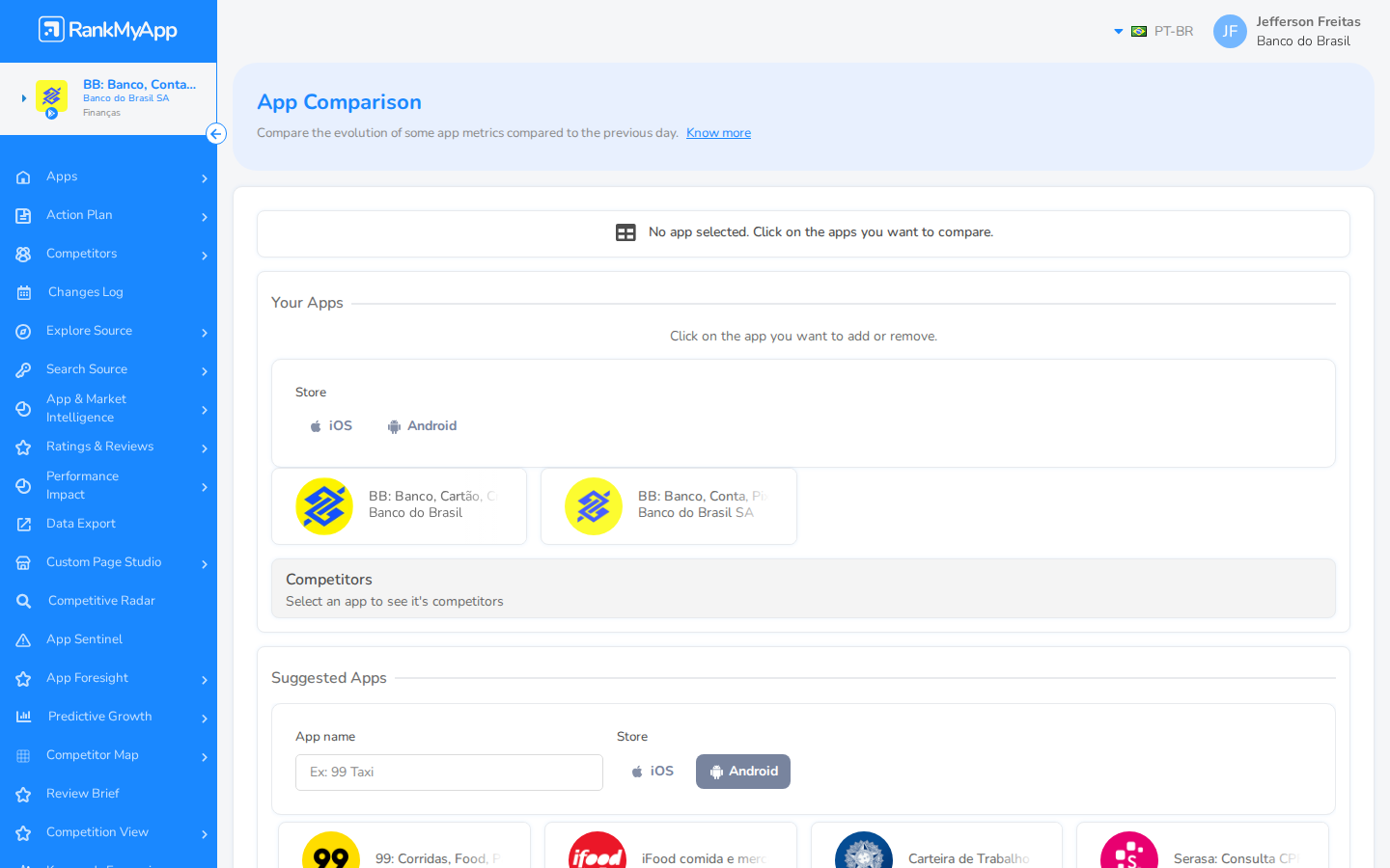 App Comparison - Sele&ccedil;&atilde;o de apps