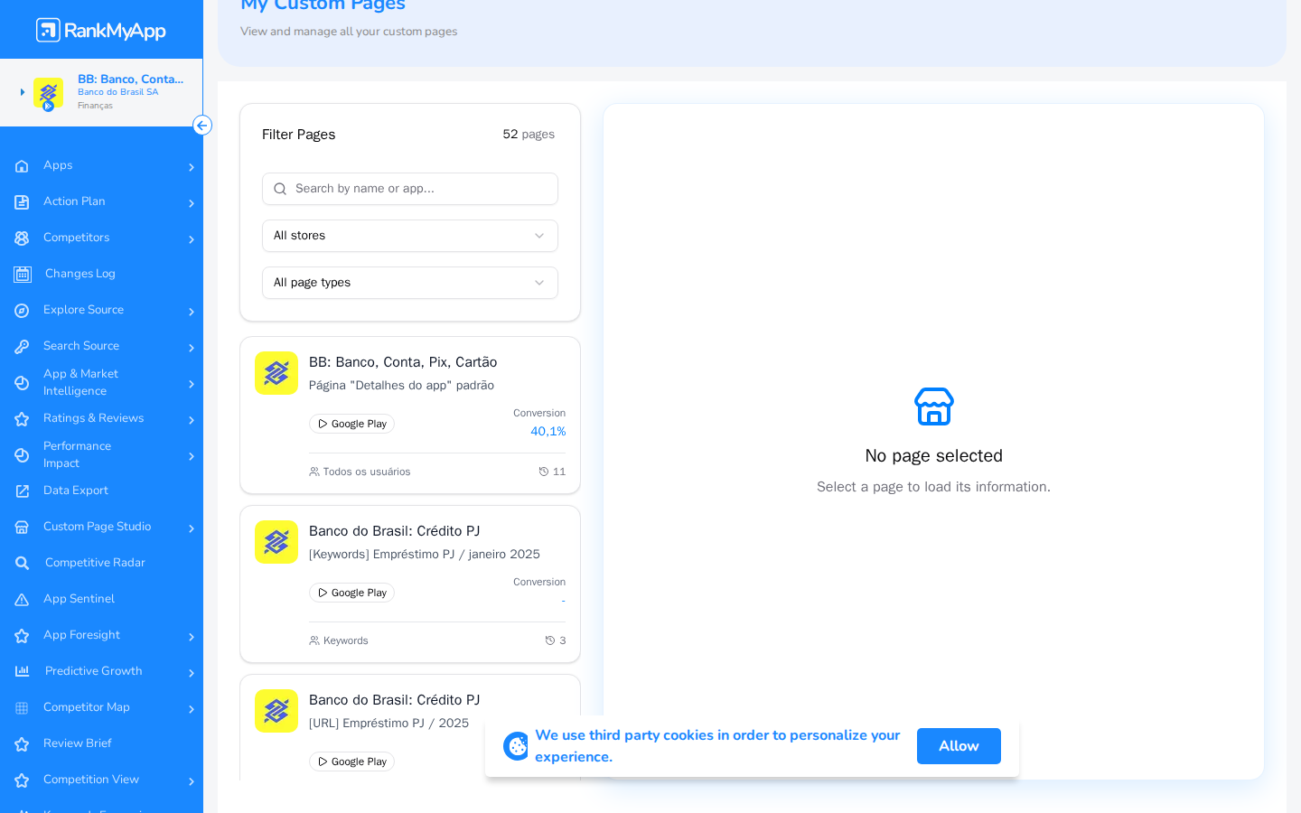 My Custom Pages &mdash; lista de p&aacute;ginas com scroll