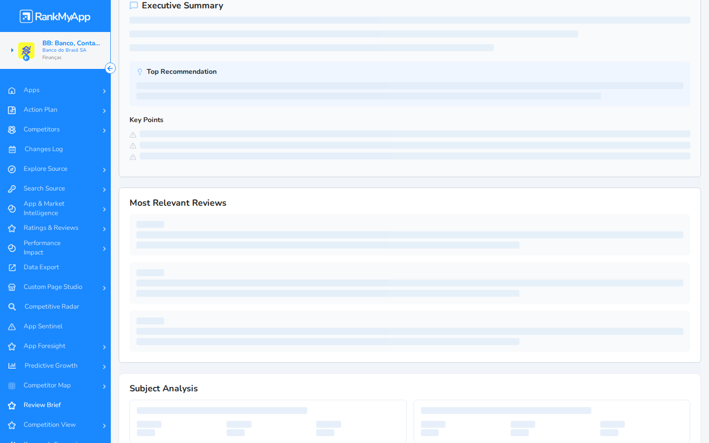 Review Brief - Executive Summary e Top Recommendation