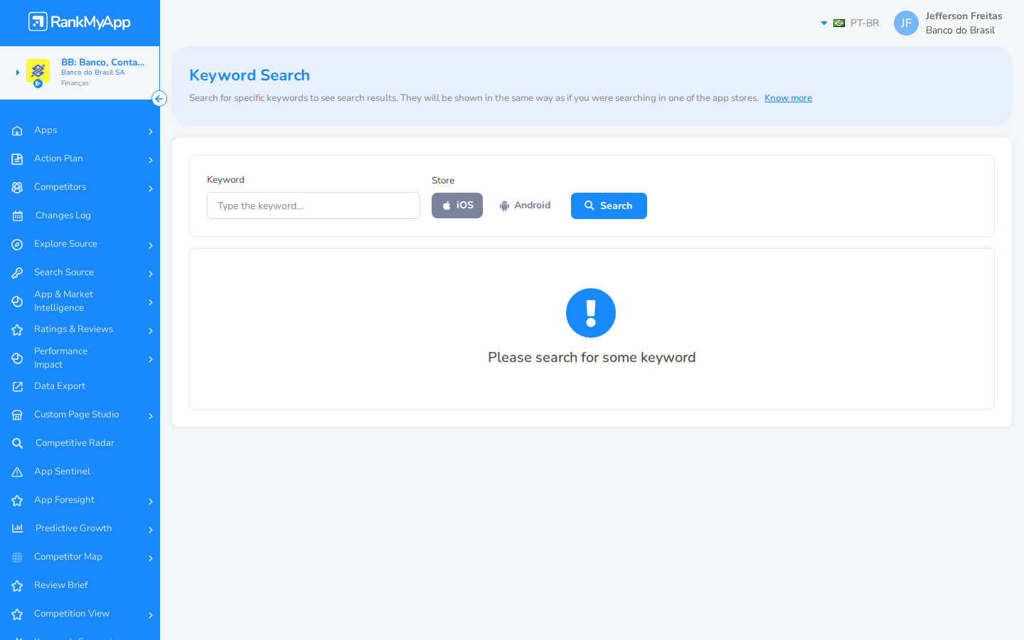 Keyword Search &mdash; simula&ccedil;&atilde;o de busca em tempo real na loja
